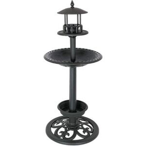 Amazing Plastic Birdbath Bird Feeder with Planter for Garden Lawn Backyard Patio